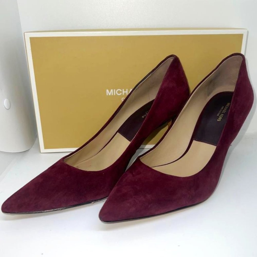 Michael Kors Collection the "Garner" Red Suede Heels 40.5/9.5